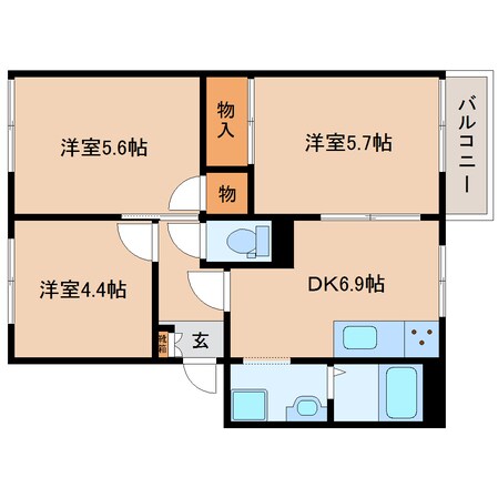 三郷駅 徒歩10分 1階の物件間取画像